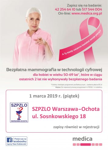 Бесплатная маммография в SZPZLO Варшава - Охота