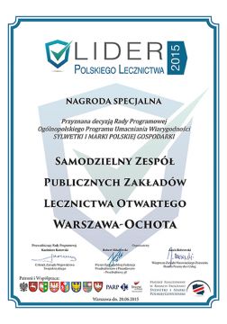 Lider Polskiego Lecznictwa 2015