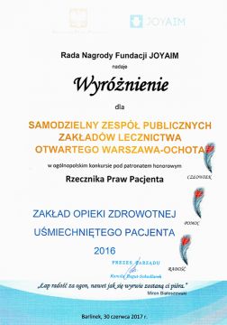 Wyróżnienie 2016