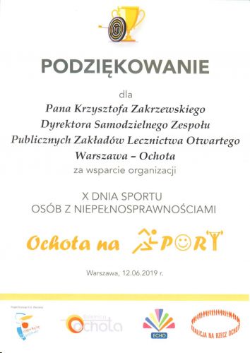 Ochota Na Sport X Dzień Sportu Osób z Niepełnosprawnościami