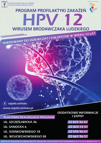 HPV 12 - Program Profilaktyki Zakażeń Wirusem Brodawczaka Ludzkiego