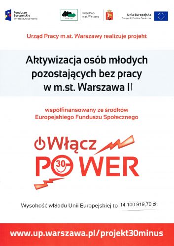 Aktywizacja osób młodych pozostających bez pracy w m.st.Warszawa