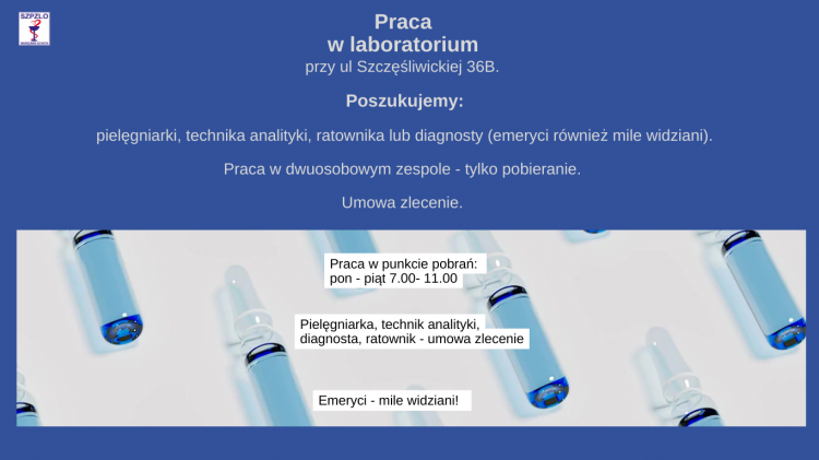 Oferta pracy w laboratorium