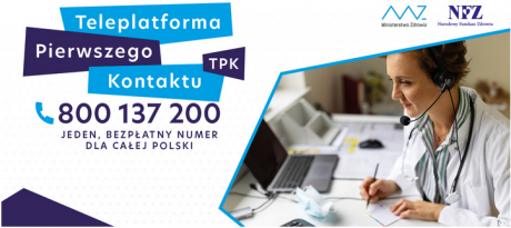Teleplatforma Pierwszego Kontaktu -  pomoc medyczna w weekendy oraz święta