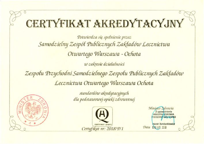 Certyfikat Akredytacyjny