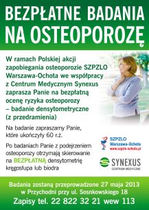 Bezpłatne Badania Densytometryczne!